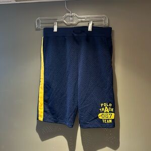 Polo Boys Mesh Navy Blue Shorts with Pockets sz Large . Great Condition